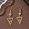 304 Stainless Steel Triangle Dangle Earrings EJEW-Z129-20G-1