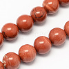 Natural Red Jasper Bead Strands G-R193-11-6mm-1