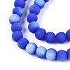 Frosted Opaque Glass Beads Strands GLAA-T032-P4mm-MBB11-3