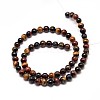 Natural Mixed Tiger Eye Round Bead Strands X-G-P072-35-8mm-2