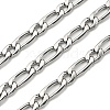 304 Stainless Steel Figaro Chains CHS-K001-84P-3
