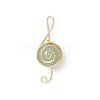 4Pcs 4 Styles Natural Amethyst & Carnelian & Green Aventurine & Rose Quartz Round Copper Wire Wrapped Pendants PALLOY-TA00248-01-3