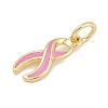 Brass Enamel Charms KK-Q028-30G-02-2