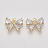 Brass Micro Pave Cubic Zirconia Charms ZIRC-S064-012-1