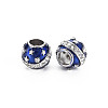 Rack Plating Alloy Enamel European Beads MPDL-N039-136-2