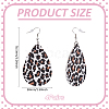 4 Pairs Artificial Leather Teardrop with Leopard Print Dangle Earrings EJEW-UN0002-92A-3