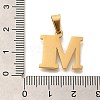 Ion Plating(IP) 304 Stainless Steel Rhinestone Pendants STAS-U035-01G-M-3