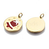 316 Surgical Stainless Steel Enamel Charms STAS-S116-390G-2