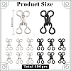400Pcs 2 Colors Brass Interlocking Clasps KK-YW0004-28-2