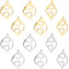 Unicraftale 12Pcs 2 Colors 201 Stainless Steel Pendants STAS-UN0040-19-1