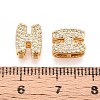 Brass Micro Pave Clear Cubic Zirconia Beads KK-T071-17G-H-3