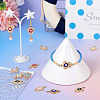 12Pcs 6 Colors Alloy Enamel Connector Rhinestone Settings FIND-TA0004-85-8