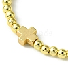 2Pcs 2 Colors Alloy Cross Link Bracelets BJEW-JB10561-4