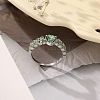 Alloy Rhinestone Plain Band Rings PW-WG5A413-09-1