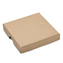 Square Cardboard Kraft Paper Jewelry Box CON-D014-01C-01