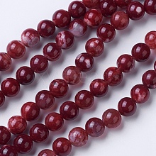 Natural Agate Beads Strands G-G754-04-8mm