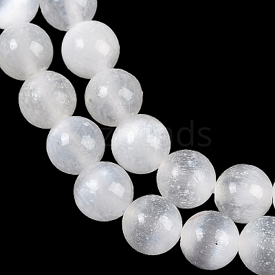Natural Selenite Beads Strands G-G167-A01-01-1