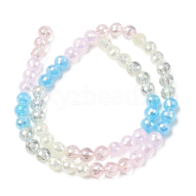 Electroplate Glass Beads Strands EGLA-D300-06-6mm-25-1