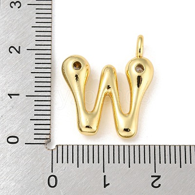 Rack Plating Brass Micro Pave Cubic Zirconia Pendants KK-A200-24G-W-1