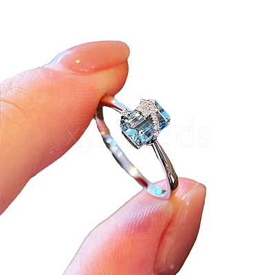 925 Sterling Silver with Cubic Zirconia Finger Rings FS-WGFD4D7-04-1