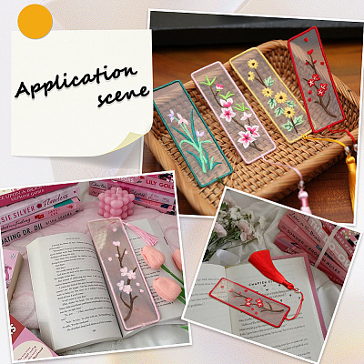 DIY Embroidery Bookmark Kits DIY-SC0029-47-1