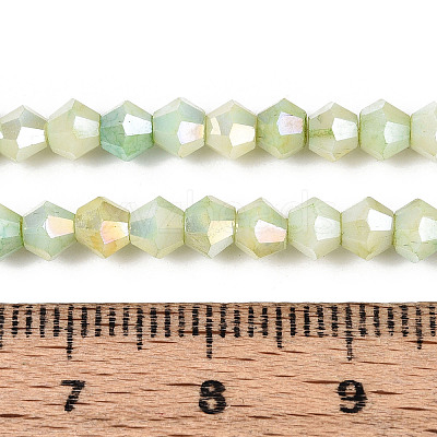 Ombre Effect Dyed Glass Beads Strands X-GLAA-T025-4mm-09D-1
