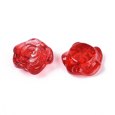 Baking Paint Transparent Glass Beads DGLA-N018-01F-1