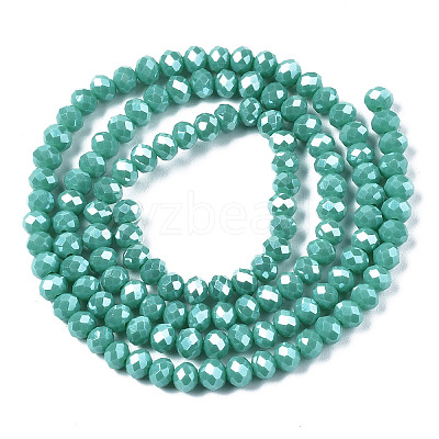 Electroplate Glass Beads Strands X-EGLA-A034-P10mm-A03-1