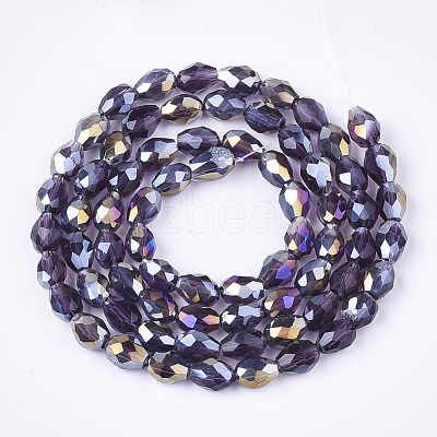 Electroplate Glass Beads Strands EGLA-T013-05G-1