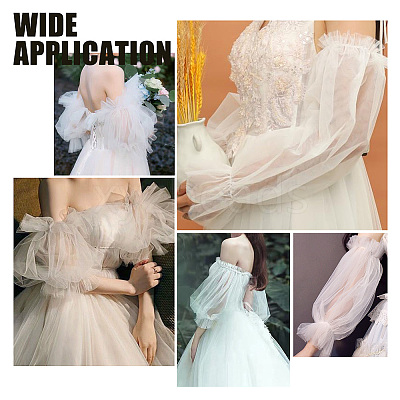 Polyester Detachable Puff Sleeves AJEW-WH0083-26-1