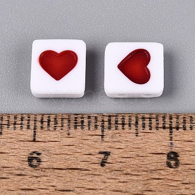 Opaque Acrylic Enamel Beads SACR-Q001-19B-1