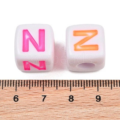 Opaque Acrylic Enamel European Beads AC-ACBA1794-04N-1