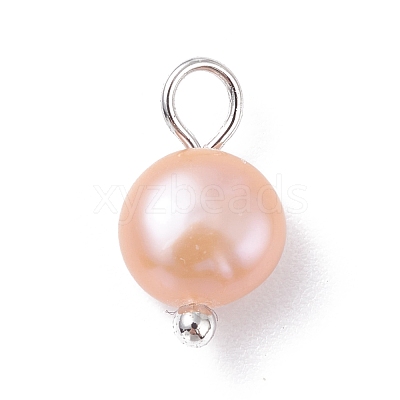 Natural Cultured Freshwater Pearl Charms PALLOY-JF01099-02-1