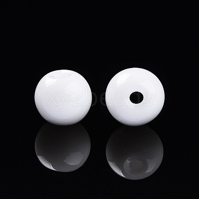 Opaque Solid Color Glass Beads GLAA-N007-6mm-A02-1