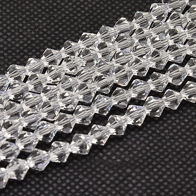 Imitate Austrian Crystal Bicone Glass Beads Strands GLAA-F029-5x5mm-13-1