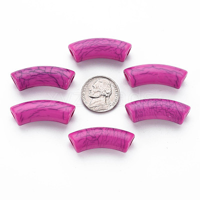 Opaque Crackle Acrylic Beads MACR-S372-001N-002-1