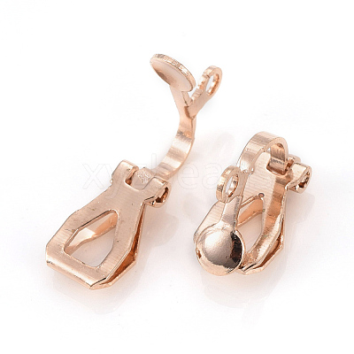 Brass Clip-on Earring Findings KK-F777-02LG-1