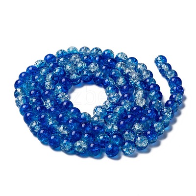 Baking Paint Crackle Glass Bead Strands CCG-S001-8mm-16-1