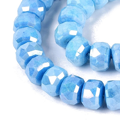 Anti-Tarnish Electroplate Glass Beads Strands GLAA-T025-10mm-11U-1
