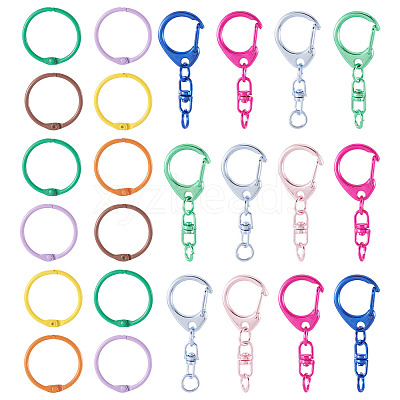 15Pcs Spray Painted Alloy Swivel Snap Hook Clasps FIND-TA0010-57-1