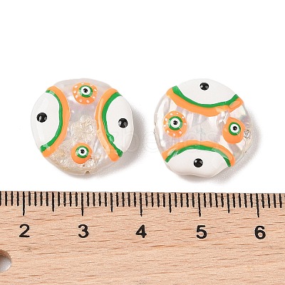 Natural Keshi Pearl Enamel Beads PEAR-G014-04D-1