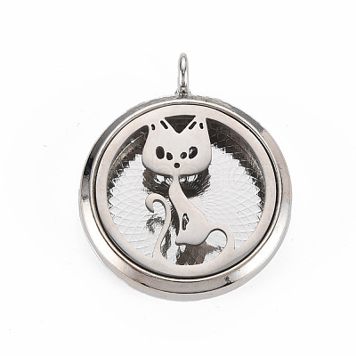 Alloy Diffuser Locket Pendants PALLOY-N171-06-1