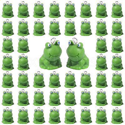 50Pcs Opaque Resin Pendants RESI-SZ0002-08-1