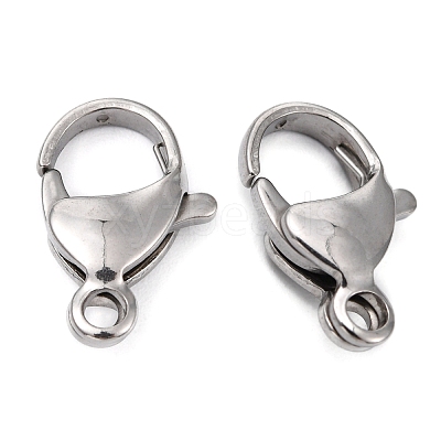 Tarnish Resistant Polished 304 Stainless Steel Lobster Claw Clasps X-STAS-R072-08A-1