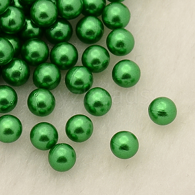 No Hole ABS Plastic Imitation Pearl Round Beads MACR-F033-4mm-11-1