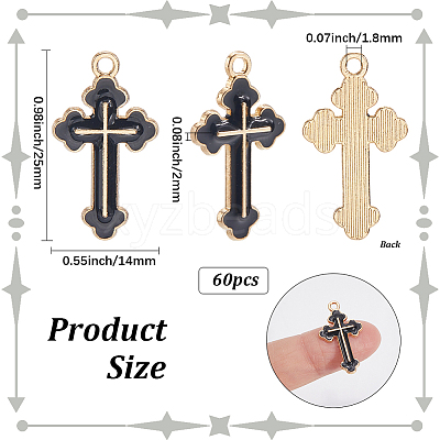 60Pcs Alloy Enamel Pendants ENAM-SC0006-68-1