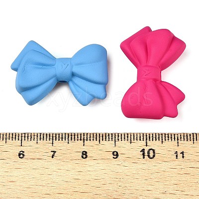 Rubberized Style Opaque Acrylic Beads X-OACR-N137-71-1