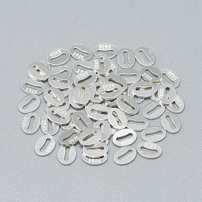 925 Sterling Silver Slice Chain Tabs STER-T002-253S-1