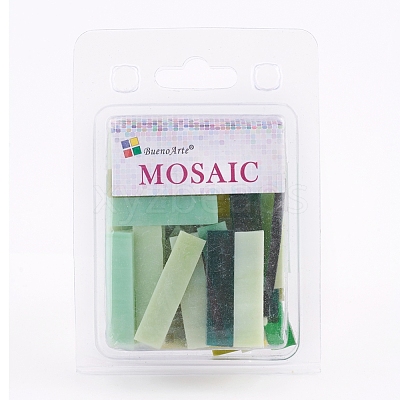 Glass Mosaic Tiles Cabochons GLAA-G072-05C-1