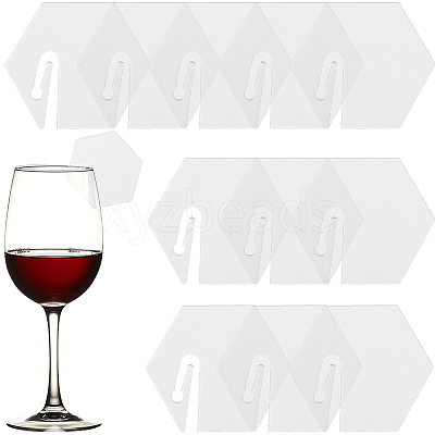 Acrylic Mirror Wine Glass Charms AJEW-SC0002-53C-03-1